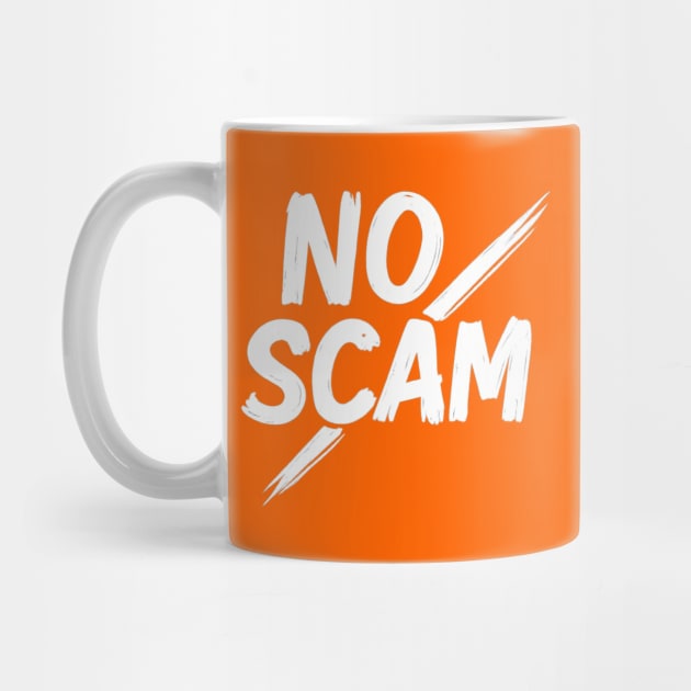 No Scam – Investigative Paintbrush White Logo by THE CRYPTO PONZI SCHEME AVENGER